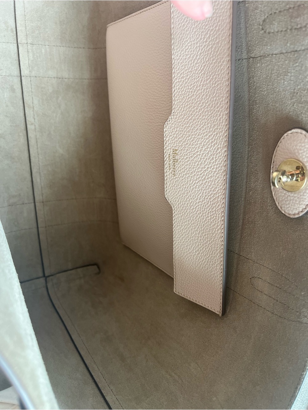 Mulberry Bayswater Pebbled Leather Tote in Pale Blush - Picture 10 of 11